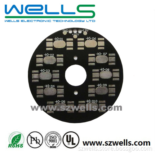 Aluminium LED Lighting PCB with Black Soldermask